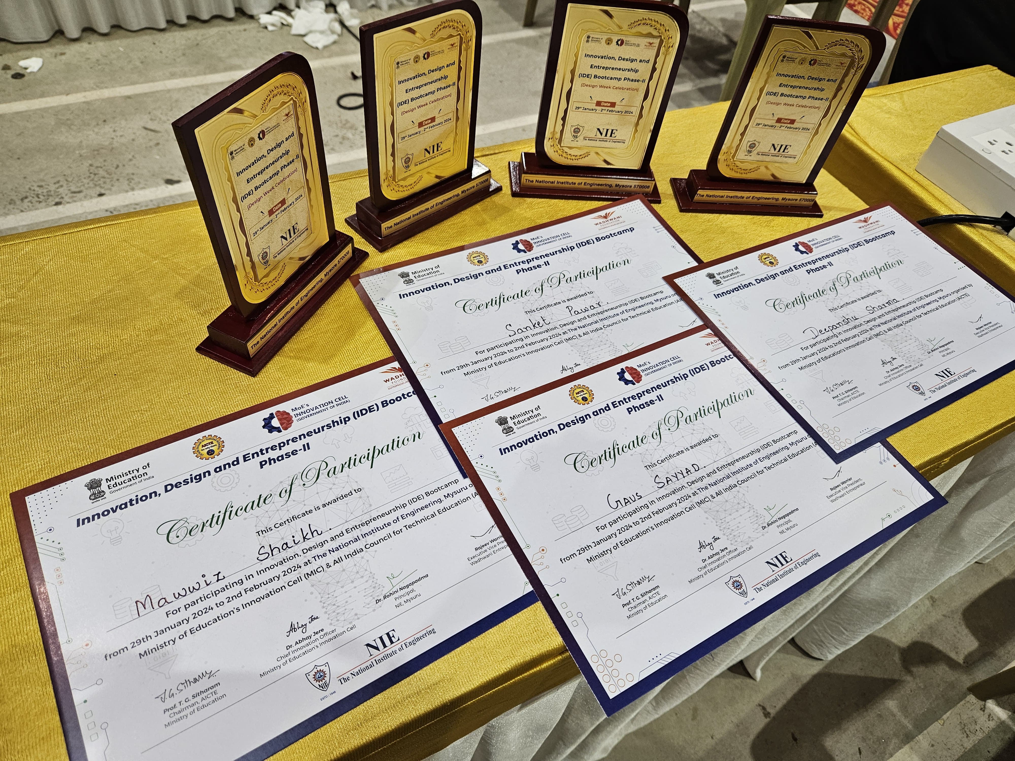 Secured Top 5 Position in IDE Bootcamp 2024 at NIT Mysore, Where I Pitched the SIH’23 Winning Project to the Jury