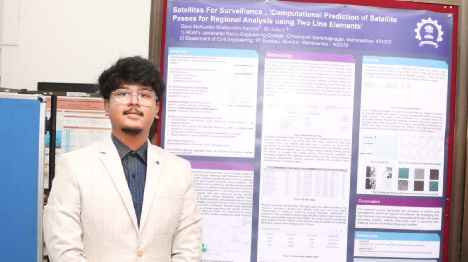 Presented My Research Work During the Poster Presentation at IIT Bombay, as Part of the Internship Project “Satellites for Surveillance”